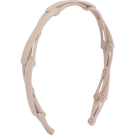 Serre-tête pliable compact rétractable à poche, bandeau cheveux cerceau pour filles, couleur kaki, accessoire coiffure pratique et léger. (1/5)