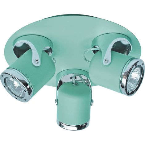 Spot plafond rond menthe/chrome 3xGU10 April Rabalux (1/4)