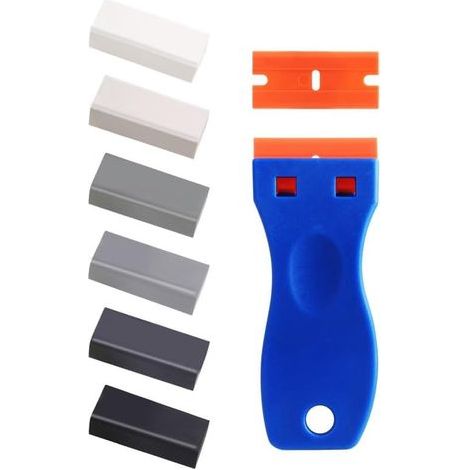 Kit de réparation en cire dure grise, kit de réparation pour stratifié gris et blanc, pour carrelage, PVC, vinyle, meubles, parquet, bois, sol et linoléum, pour le remplissage des rayures et des trous (1/5)