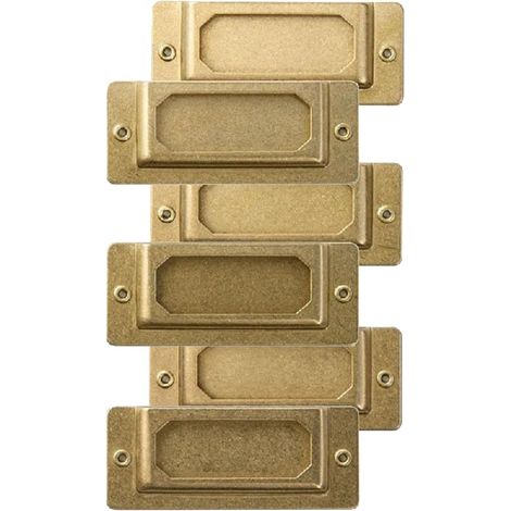 Lot de 6 pinces porte-étiquettes en laiton vintage, pour un (1/5)