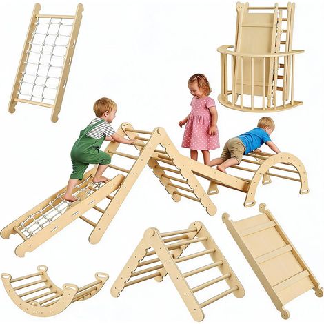 Structure à grimper enfant bois 106 x 96 x 49 cm (1/5)