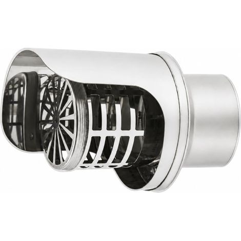 MAKA Comignolo Pellet, Terminale per Canna Fumaria Stufa a Pellet, Cappello Antipioggia Aspirafumo Inox Ø 120 mm (1/5)
