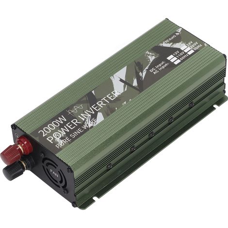 Kfz-Wechselrichter DC12V auf AC220V 2000W Sinus-Wandler mit Lüfter (1/5)