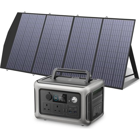 ALLPOWERS R600 600W Portable Power Station, 299Wh LiFeP04 Battery, Solar Generator with 1x 200W Foldable Solar Panel Included for Outdoor Camping Travel Fishing Emergency Power Supply Backup (1/5)