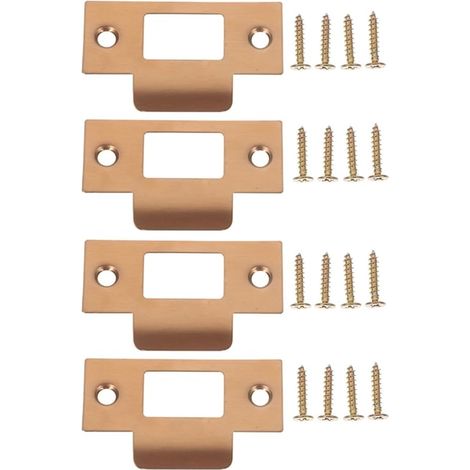 Lot de 4 plaques de renfort de porte en acier inoxydable (1/3)