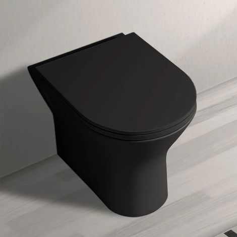 Wc filo muro nero opaco rimless in ceramica serie Feeling (1/5)