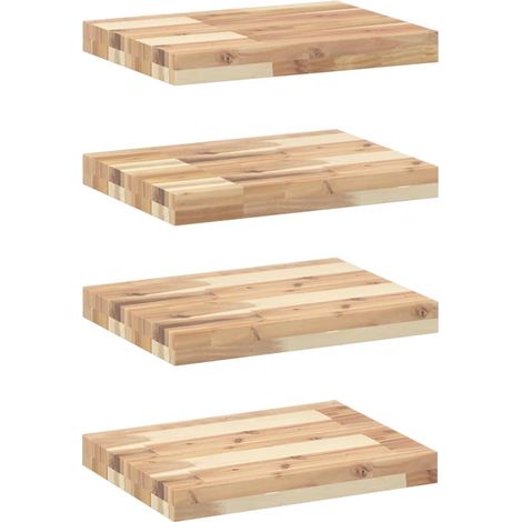 Maison Exclusive - Schweberegale 4 Stk. 60x30x4 cm Massivholz Aka
