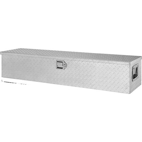 Boîte à outils, Aluminium durable, Intérieur spacieux, 48x15x15 argenté (1/2)
