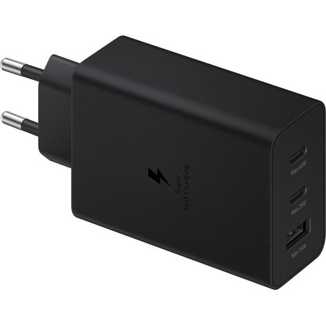 Samsung Caricatore 65W Trio EP-T6530 FC USB-C+USB-A Black (1/4)