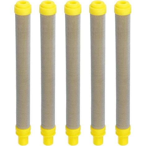 5 Pièces100 Filtres à Mailles pour les Pistolets de Peinture Pulvérisateurs Airless Wagner éléments de Filtre en Acier Inoxydable pour Le Pistolet PulvéRisateur de Peinture Airless Wagner Jaune (1/5)