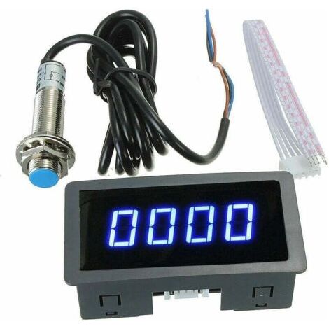 BUNTHAUS Tachymètre numérique avec 4 LED bleues et capteur de proximité à effet Hall (1/4)