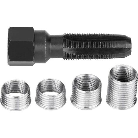 Kit Réparation Bougie M14, 5 Pcs Kit Réparation De Filetage De Bougie D'allumage De 14 Mm, Kit De Réparation De Filetage (1/4)