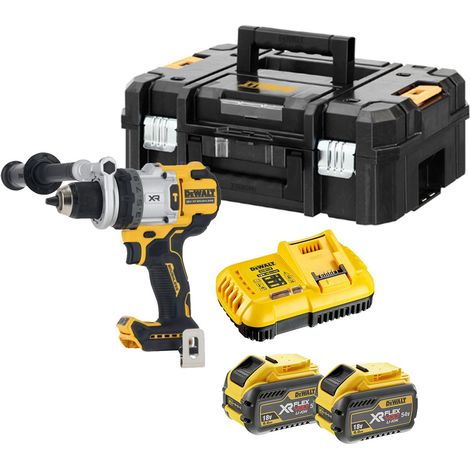 DeWalt DCD1007X2 18V XR Brushless Premium Hammer Drill Driver - 2x 9Ah FlexVolt Batteries, Charger & TSTAK II Case (1/5)
