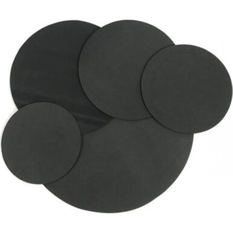 Pads d'entraînement pour batterie (5 fûts, 3 cymbales) 10 pièces, très populaires : rembourrage et autocollants de renfort inclus. (1/5)