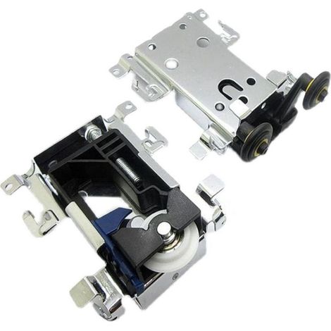 2 Roues pour porte coulissante,alliage d'aluminium,résistant à la rouille,charge 30kg,placard armoire (1/4)