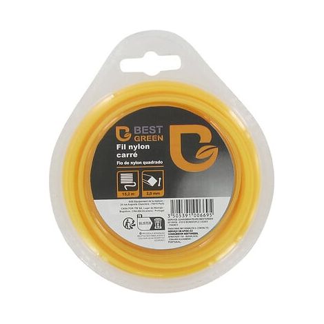 Fil pour débroussailleuse - Profil carré - Nylontaille2,4mmx12,20m (1/2)