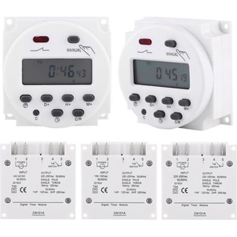 Minuterie numérique 12 V CC 16 A, relais temporisé programmable (1/5)