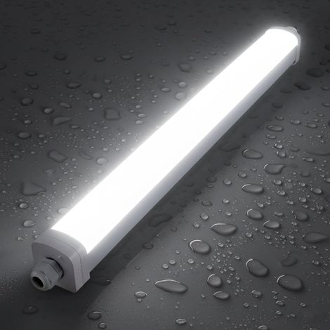 LED Plafoniera impermeabile IP66 120CM, 30W 4200Lumens (140Lm/W) LED Tube Damp Proof, Lampada Stoccaggio 4000K Bagno, stanza umida, magazzino, cantina, garage, officina, cucina, ufficio (1/5)