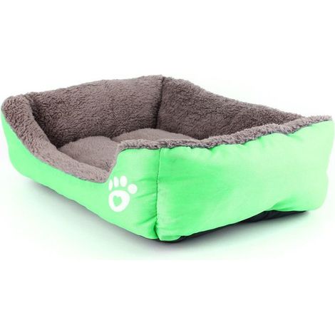 Coussin panier maison hiver chaud pour chien et chat, vert – DELKEVIC
