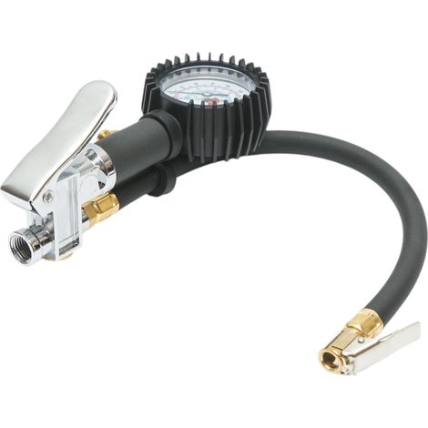 Pistola per gonfiaggio pneumatici con tubo flessibile e manometro meccanico da 0-15 bar Breckner Germany (1/5)