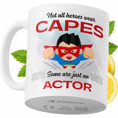 Lustige Kaffeetasse mit witzigem Textdesign für Schauspieler – ideal für Geburtstage, Namenstage und Feiertage. Hochwertige Tasse für besondere Anlässe, ob zu Hause, im Büro oder bei der Arbeit. Farbe