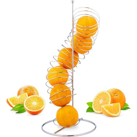 Portafrutas espiral metal