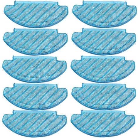 Pack of 10 cleaning cloths for Ecovacs Deebot Ozmo T8 AIVI T8 Max and T8 Series/ N8 Pro robot vacuum cleaners (1/5)