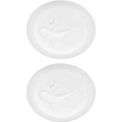 Assiette à tremper huile vinaigre trempage baleine conception PP Sauce plat assaisonnement condiment plateau pour cuisine Table à manger 2 pièces (1/5)