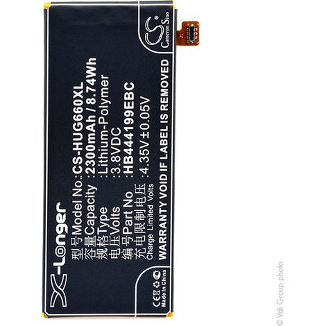 NX - Batterie téléphone, smartphone, GSM pour Huawei 3.8V 2300mAh - HB444199EBC (1/3)
