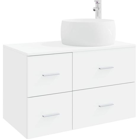 Bathroom Furniture Set 2 pcs White Engineered Wood vidaXL (1/5)