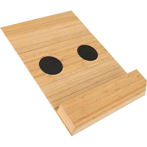 Plateau pliable en bambou et bois pour accoudoir de canapé, plateau de rangement gain de place pour meubles, plateau de support mural pour accoudoir de canapé (1/5)