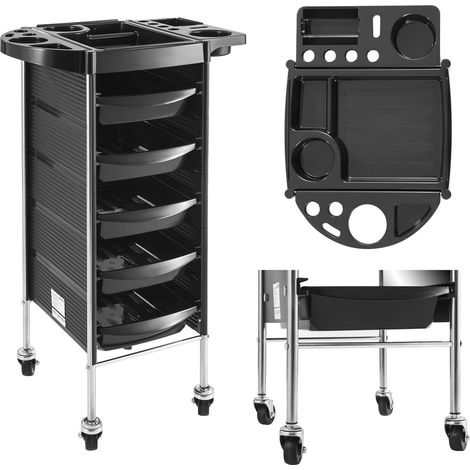 Carrello mobile per parrucchiere su ruote con cassetti PHYSA 5 cassetti (1/5)