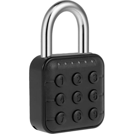 Cadenas à combinaison, code à 6 chiffres, cadenas numérique, cadenas de sécurité à bouton-poussoir (1/5)