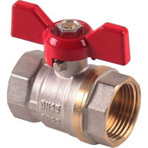 VALVOLA SFERA FF FARFALLA STARS - OTTONE NICHELATO 1/2"F - 4 pezzi