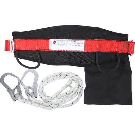 Harnais de sécurité taille unique avec longe 1,8 m, ceinture de maintien pour chantier, électricité, construction navale (1/5)