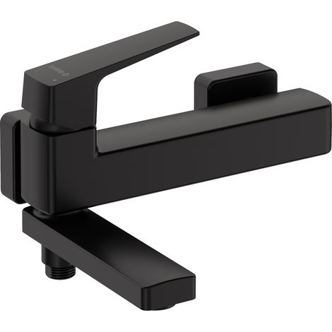 Deante Robinet de baignoire - Modèle avec bec rabattable - Noir mat - Design moderne et élégant (1/3)