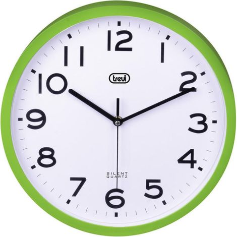 Trevi OM 3302 S Horloge à quartz Rond Vert, Blanc