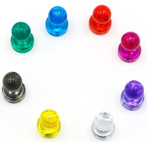 Lot de 80 aimants puissants, 11 x 17 mm, petits aimants pour réfrigérateur, pour photos sur tableau blanc (8 couleurs) (1/5)
