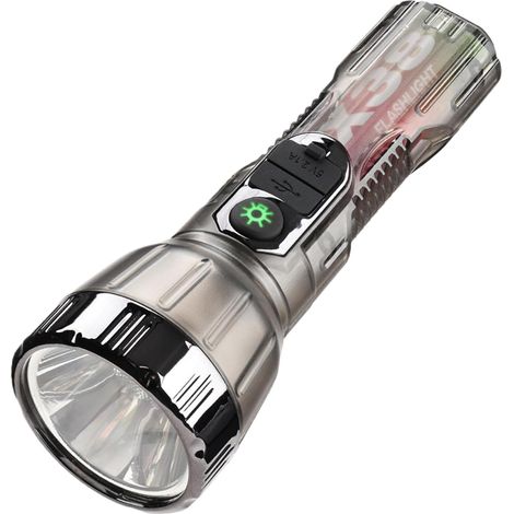 Lampe torche - Torche LED solaire - Ultra-bright, portable, flambeau de camping, USB power bank réglable, pour bushcraft, trekking, survie et navigation (1/5)