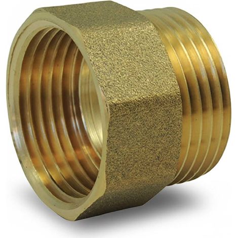 Multitanks – Manchon égal laiton mâle/femelle PN16 – Raccord filetage gaz 1/2'' – Étanchéité optimale avec joints plats – Conformité eau potable