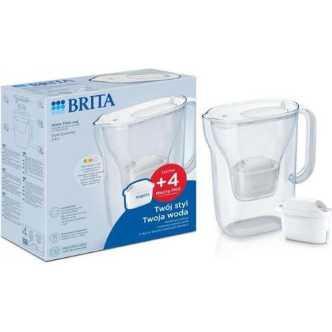 Jarra filtrante Brita Style Essential+4 MAXTRA PRO PURE PERFORMANCE (blanca) (1/4)