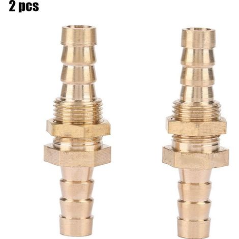 Adaptateur de connecteur de coupleur de raccord de tuyau de cloison en laiton, 2 pièces (8mm) (1/5)
