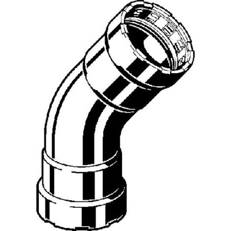 Viega Megapress G-Coude 45 degrés, DN 50 acier non allié, revêtement zinc-nickel modèle 4626, 739485 (1/3)