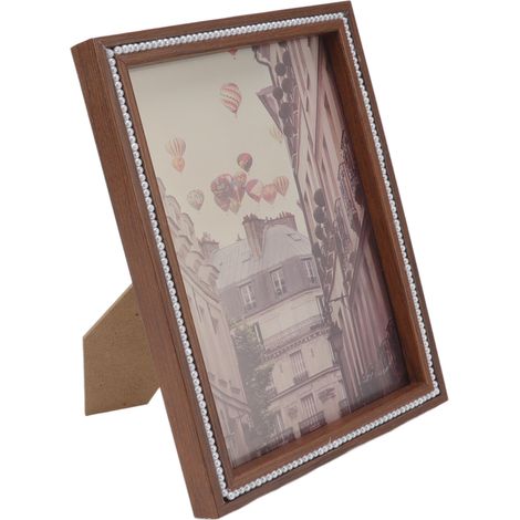 Cadre photo vintage, aspect élégant, couvercle transparent, décoration maison, cadeau de fête, taille L (17,1x22,2x2 cm) (1/5)