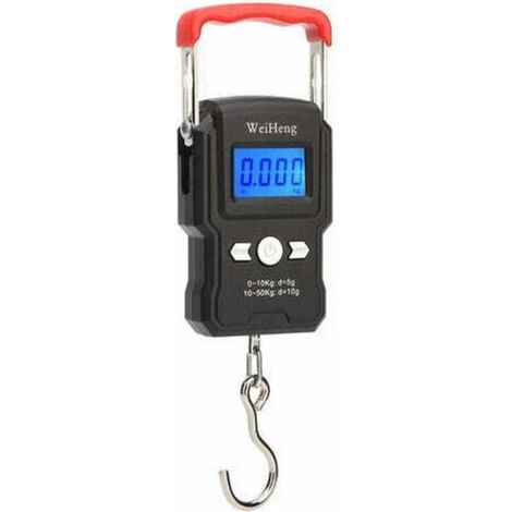Hängende Hakenwaage, doppelte Präzision, LCD-Hintergrundbeleuchtung, 50 kg / 5 g (1/5)