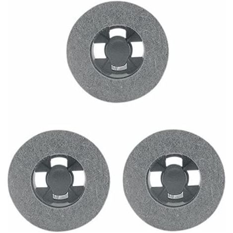 SPAZZOLE CON FELTRO UNIVERSALI PER LUCIDATRICE 3 PZ SENZA MOLLETTE DI FISSAGGIO