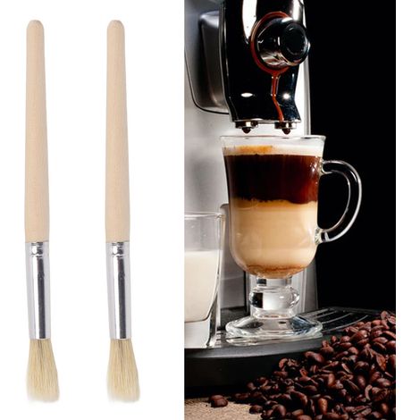 Reinigungsbürste für Kaffeemaschinen, Reinigungsbürste für Bartheken, Reinigungsbürste für Kaffeemühlen, verkauft im Zweier-Set. (1/5)