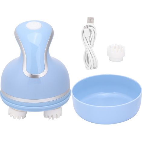 Massageur de Tête Électrique Multifonction, Soulagement des Douleurs et Massage du Cuir Chevelu, Appareil de Pétrissage Bleu (1/5)