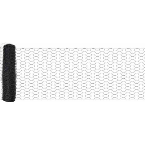 Maison Exclusive - Hexagonzaun Grau 0,4 x 25 m PVC