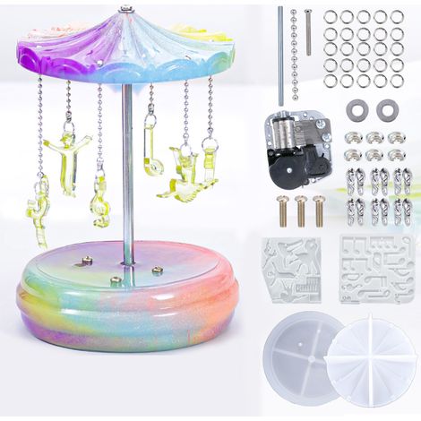 Moule En Silicone - Moule Carousel Pour Coulée Résine - Décoration Bureau Maison Salle De Classe Mariage Fête - 1 Pièce (1/5)